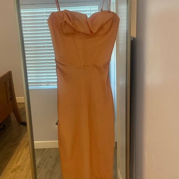 House or CB Myrna Satin Corset Dress - Picture 9 of 9